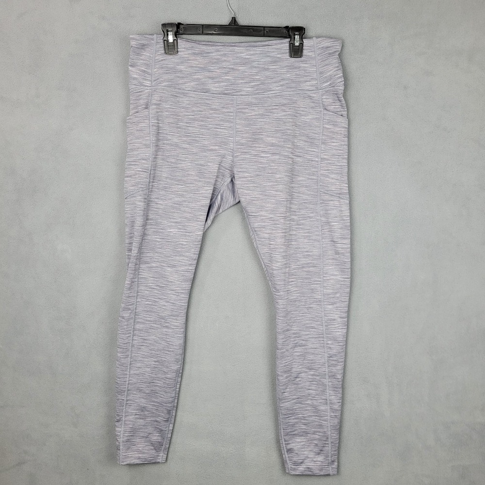 Mondetta Performance + Luxury Leggings Womens XL Heather Gray Space Dye Stretch